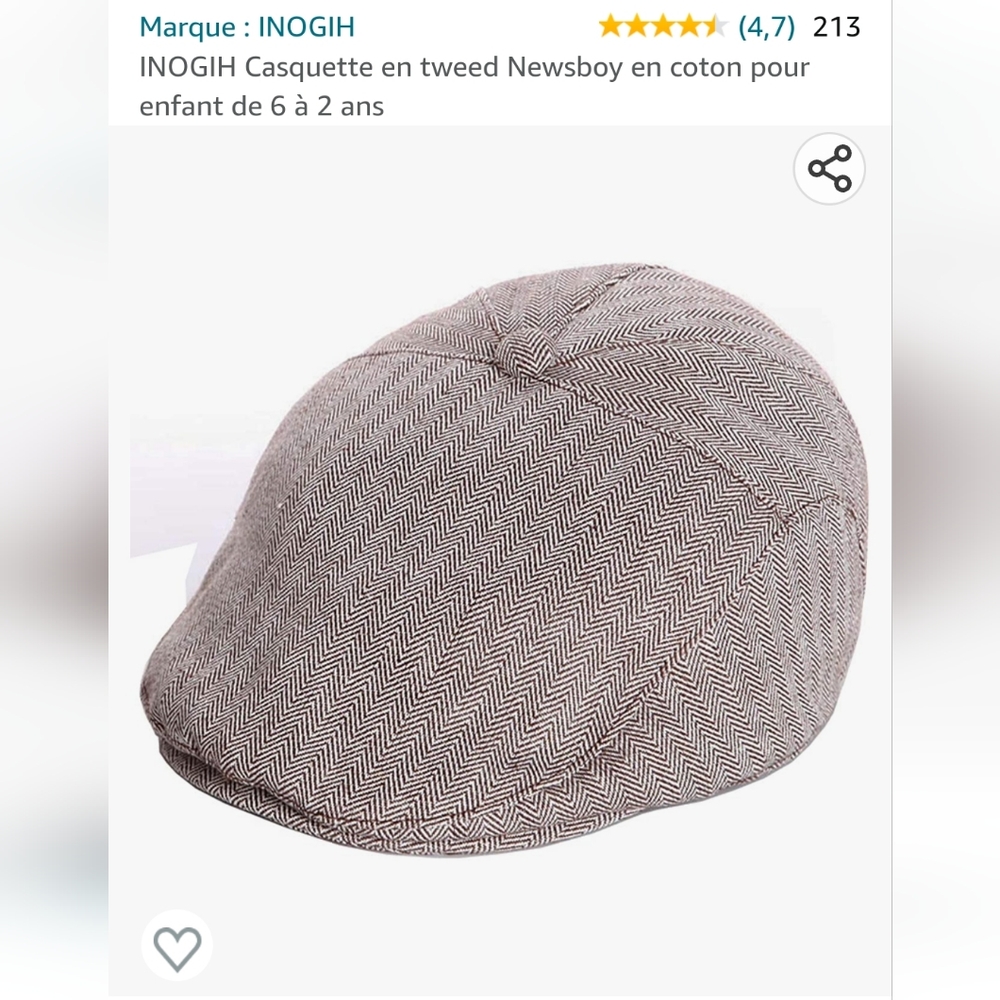 Tweed Ivy Cap / Beret - 6 to 18 months